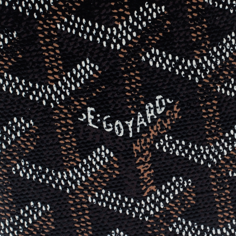 Pre Owned Goyard Black Goyardine Bi Fold Wallet