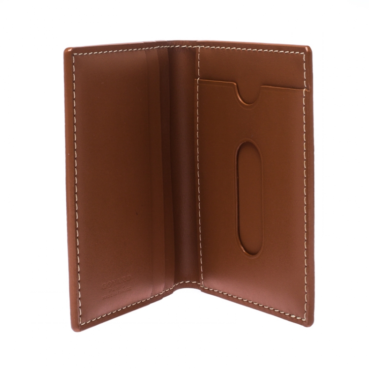 GOYARD Monogram Calfskin Leather Folding Wallet Logo