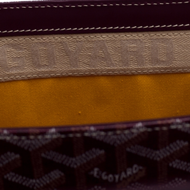 Pre Owned Goyard Burgundy Coated Canvas and Leather Saigon Top Handle Bag