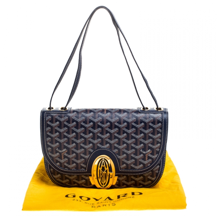 مملوكة مسبقًا Goyard Blue Goyardine Coated Canvas 223 PM Shoulder Bag