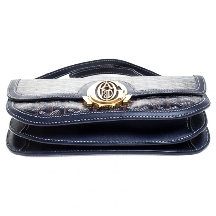 مملوكة مسبقًا Goyard Blue Goyardine Coated Canvas 223 PM Shoulder Bag