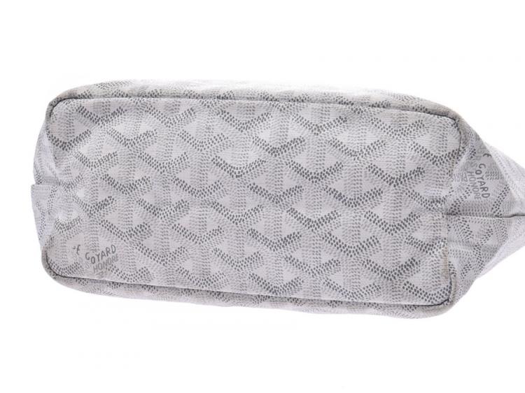 Pre Owned Goyard White Canvas Saint Louis Junior Tote