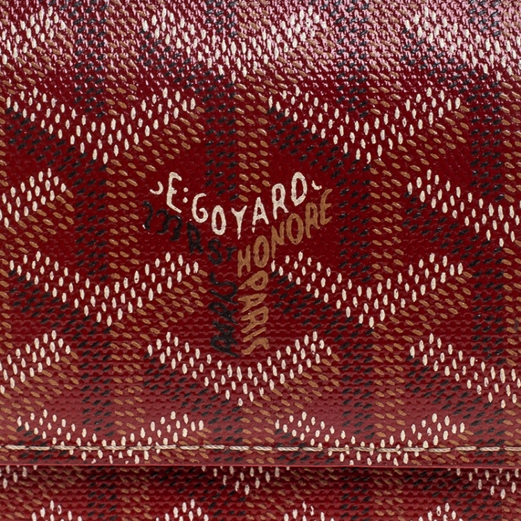 مملوكة مسبقًا Goyard Goyardine Red Coated Canvas Flap Continental Wallet