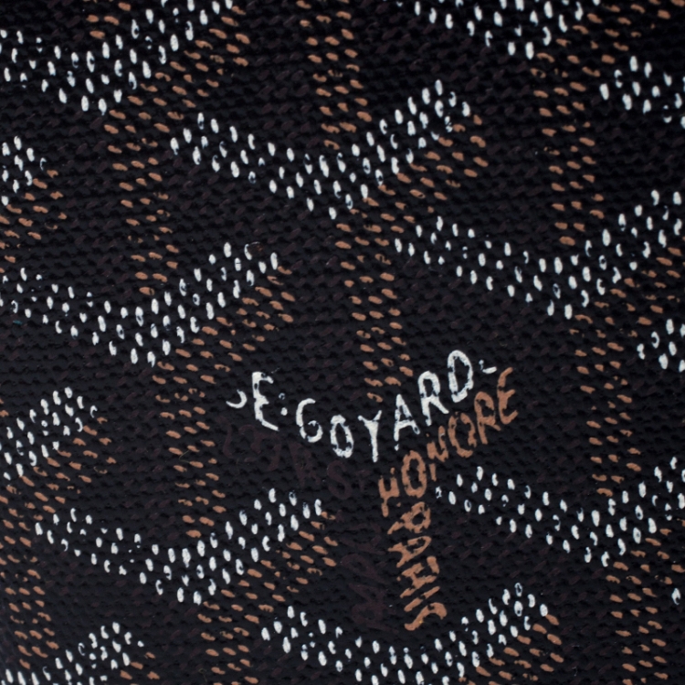 Pre Owned Goyard Black Goyardine Bi Fold Wallet