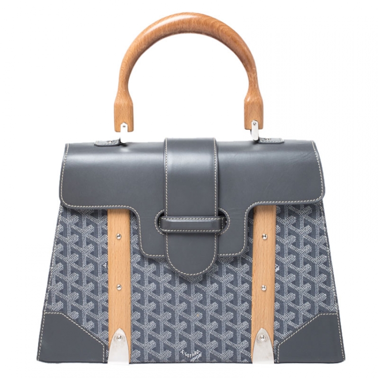 Goyard Saigon Structure Mini Bag Gray in Canvas/Cowhide Leather with  Silver-tone - US