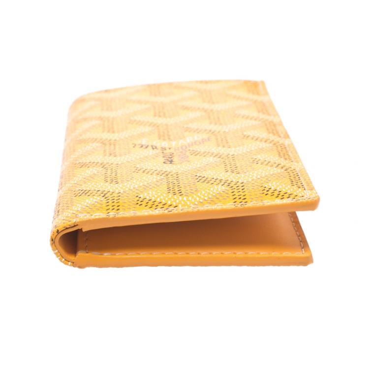 Pre Owned Goyard Orange Goyardine Coated Canvas St. Marc Bifold Card Holder 