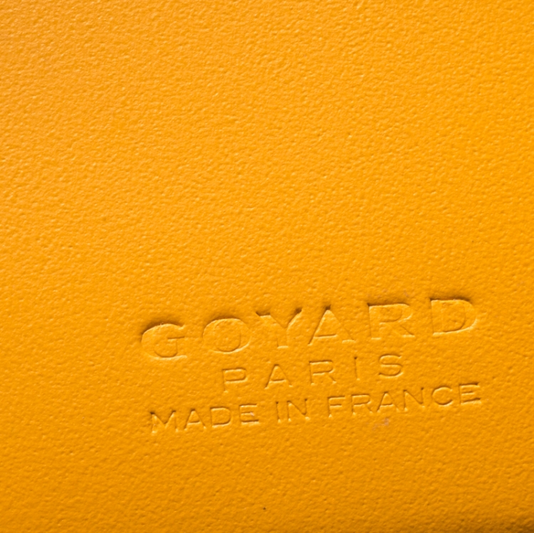 Pre Owned Goyard Orange Goyardine Coated Canvas St. Marc Bifold Card Holder 