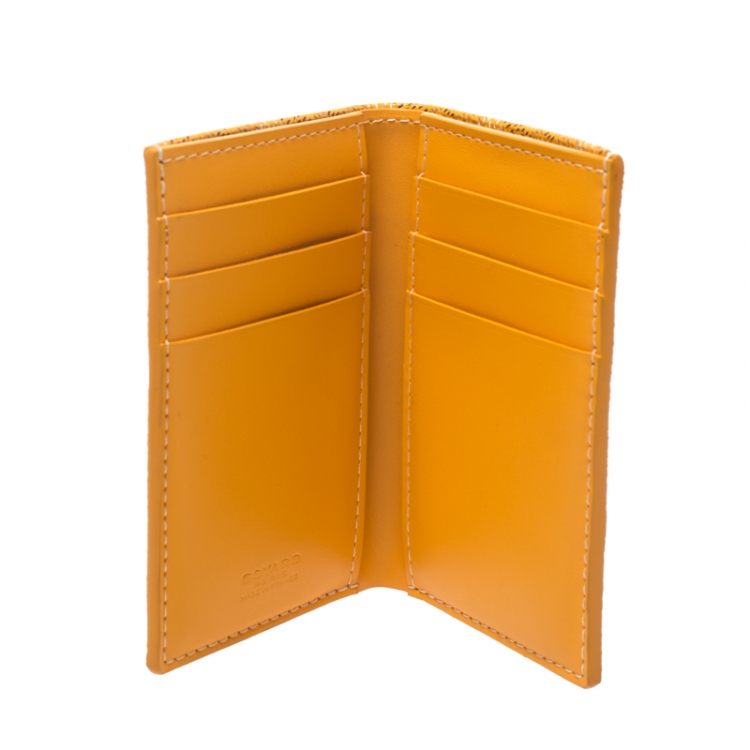 Shop GOYARD Monogram Canvas Leather Folding Wallet Logo Card
