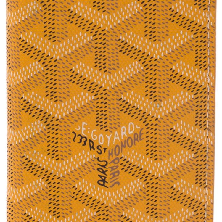 Pre Owned Goyard Orange Goyardine Coated Canvas St. Marc Bifold Card Holder 