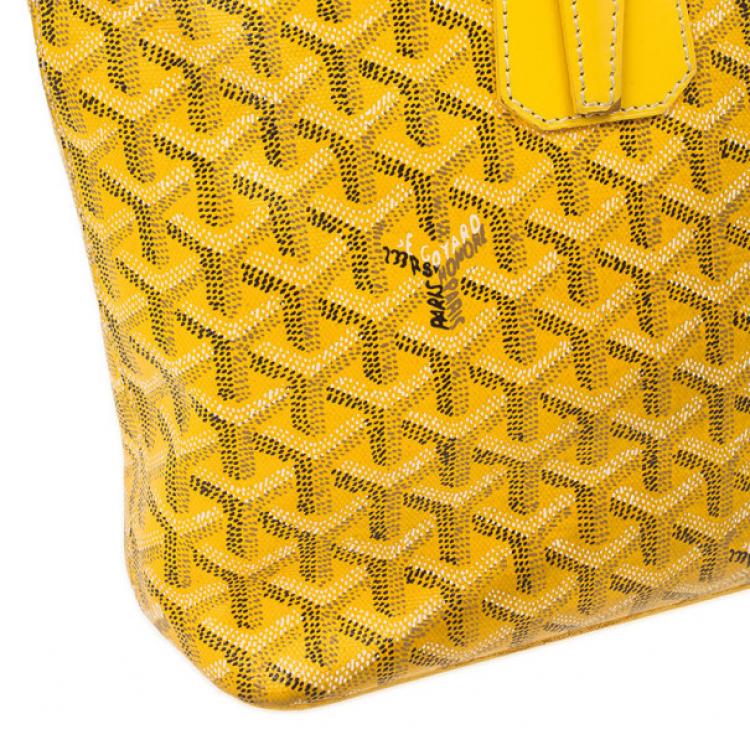 Pre Owned Goyard Yellow Okinawa PM Tote
