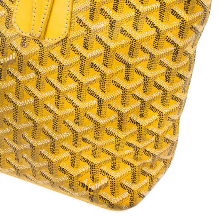 Pre Owned Goyard Yellow Okinawa PM Tote