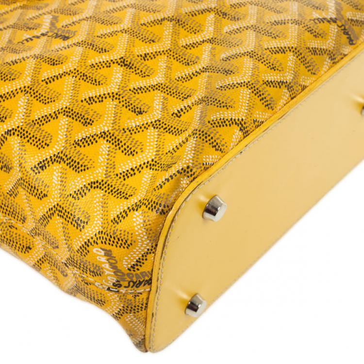 Pre Owned Goyard Yellow Okinawa PM Tote