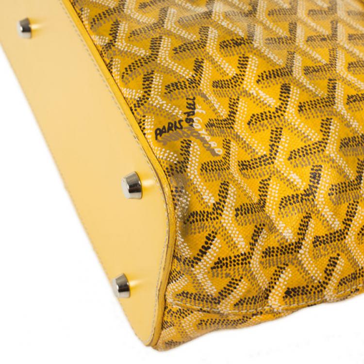 Pre Owned Goyard Yellow Okinawa PM Tote