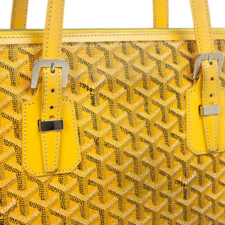 Pre Owned Goyard Yellow Okinawa PM Tote