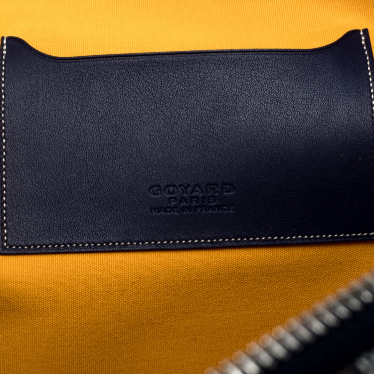 Pre Owned Goyard Blue Goyardine Coated Canvas Senat GM Clutch 