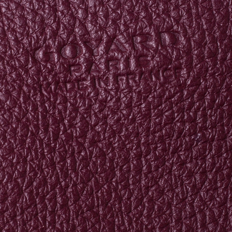 Pre Owned Goyard Burgundy Goyardine Coated Canvas and Leather Hardy PM Tote