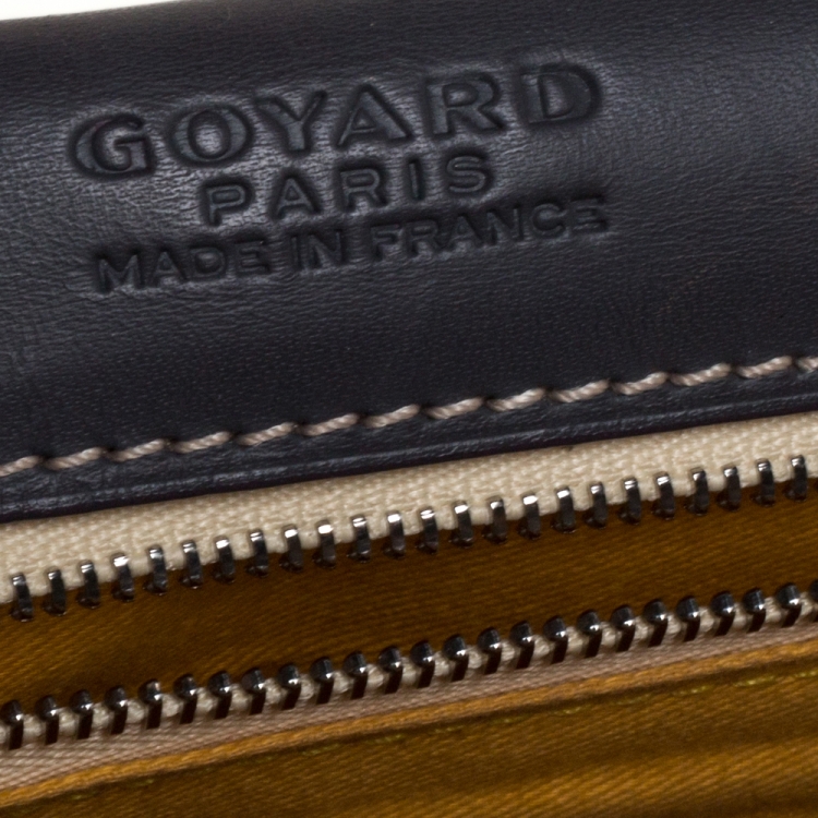 Pre Owned Goyard Grey Goyardine Coated Canvas and Leather Belvedere MM Saddle Bag