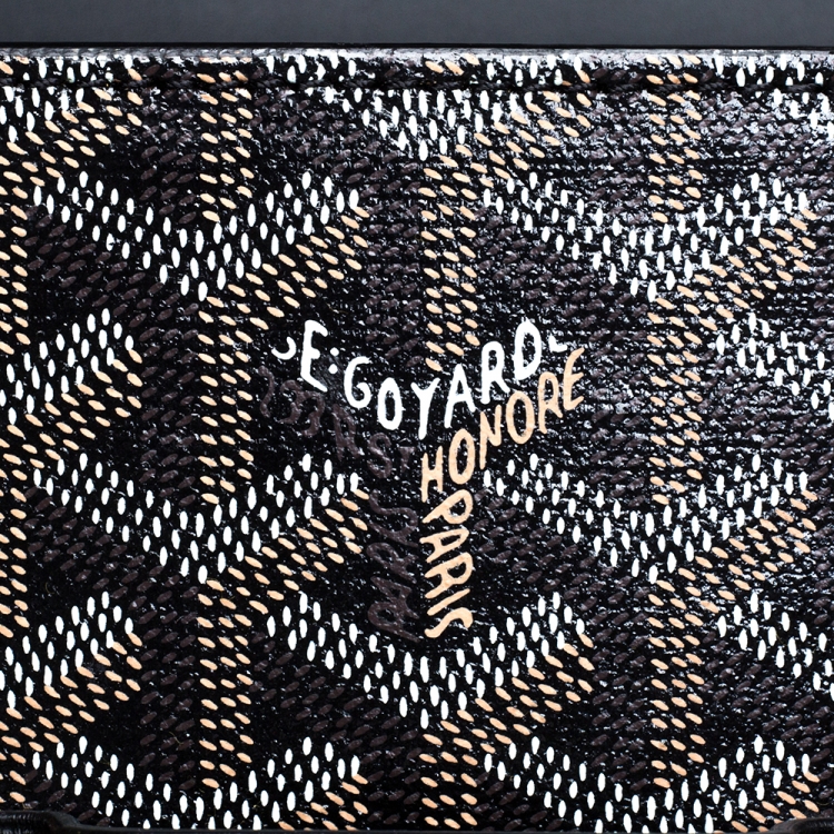 Pre Owned Goyard Black Goyardine Coated Canvas and Leather PM Saigon Top Handle Bag