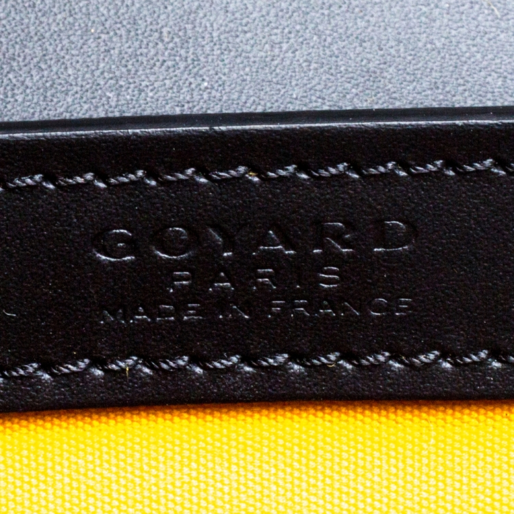 Pre Owned Goyard Black Goyardine Coated Canvas and Leather PM Saigon Top Handle Bag