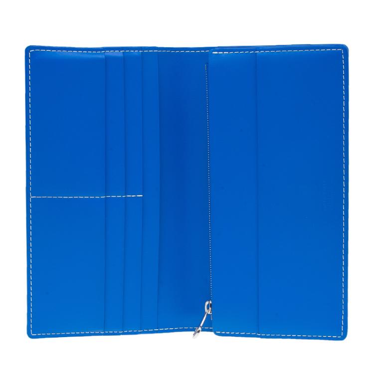Goyard Blue Long Coated Canvas Bi-Fold International Richelieu Wallet