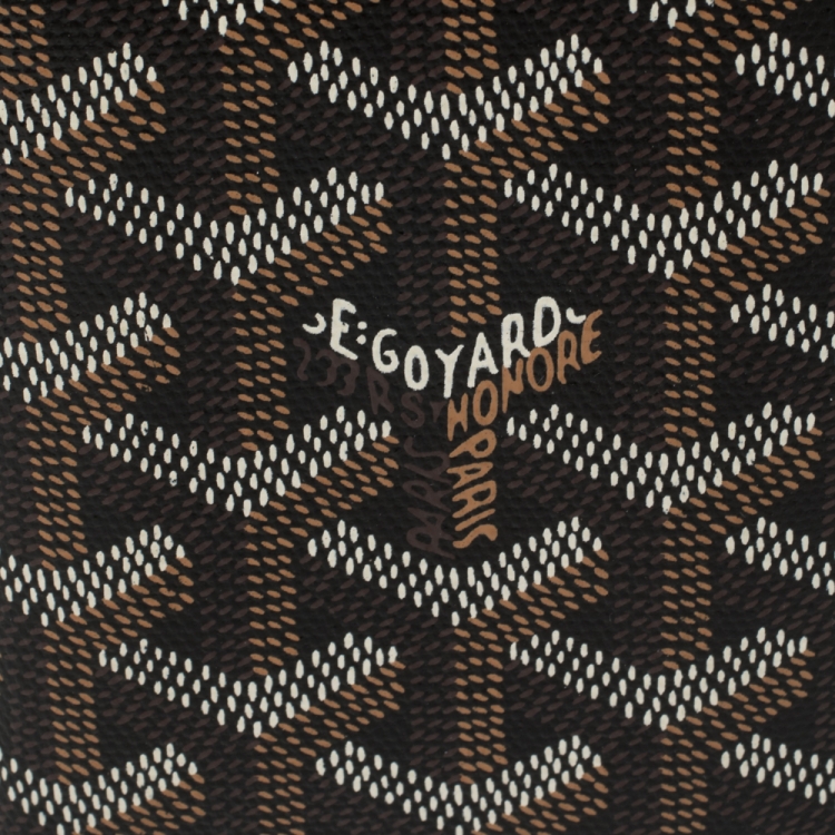 Pre Owned Goyard Black Goyardine Coated Canvas Bi Fold Wallet