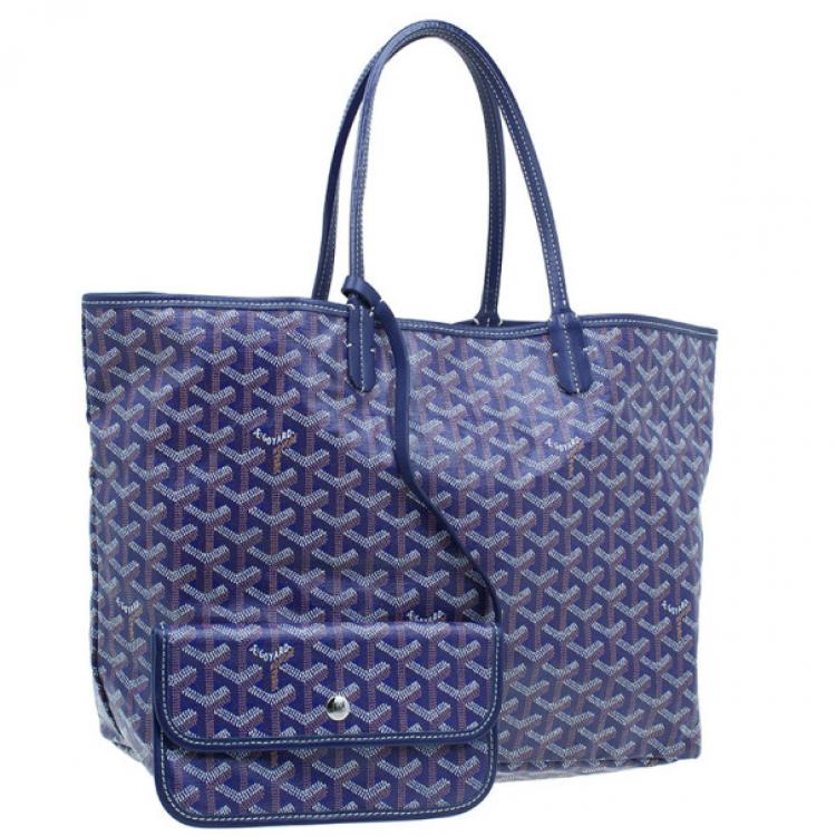 Pre Owned Goyard Purple Canvas Saint Louis Tote