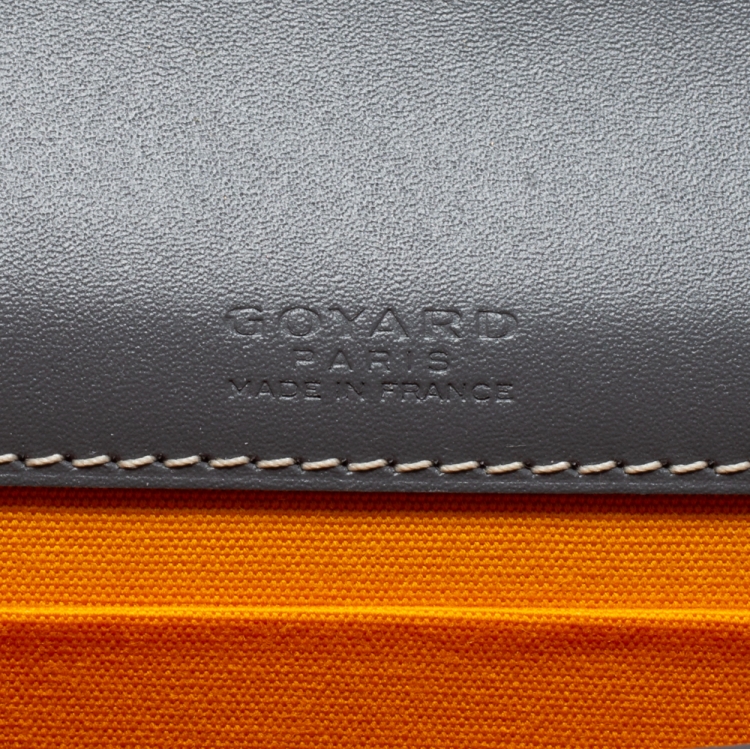 Pre Owned Goyard Grey Coated Canvas and Leather Mini Monte Carlo Phone Case