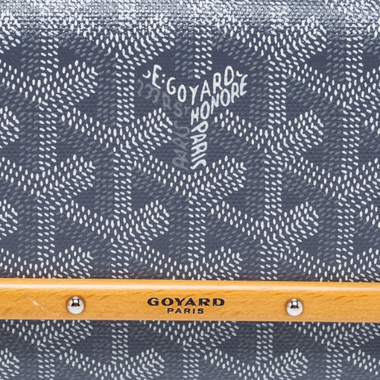 Pre Owned Goyard Grey Coated Canvas and Leather Mini Monte Carlo Phone Case