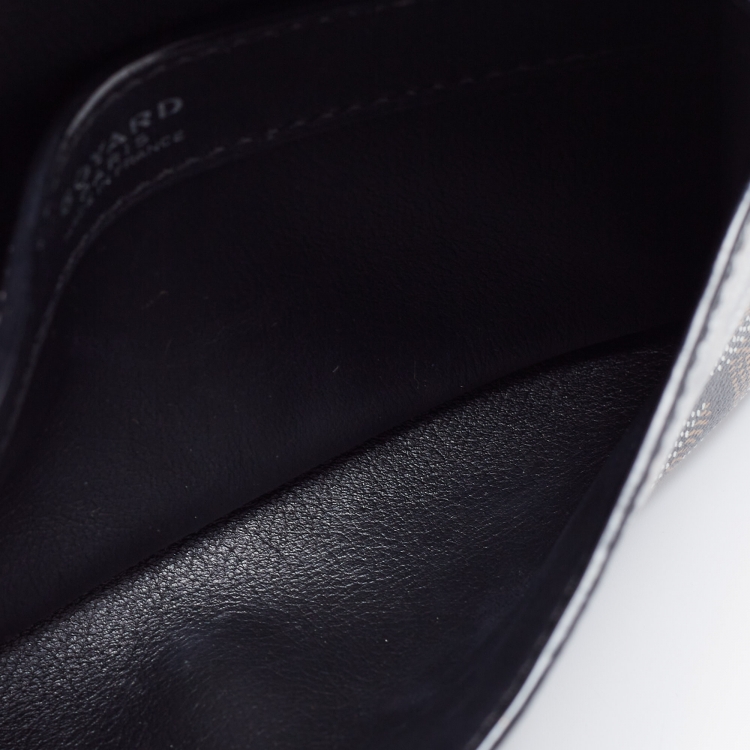 Pre Owned Goyard Black Goyardine Coated Canvas Double Flap Continental Wallet