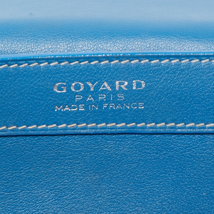 Pre Owned Goyard Blue Goyardine Coated Canvas 223 PM Shoulder Bag
