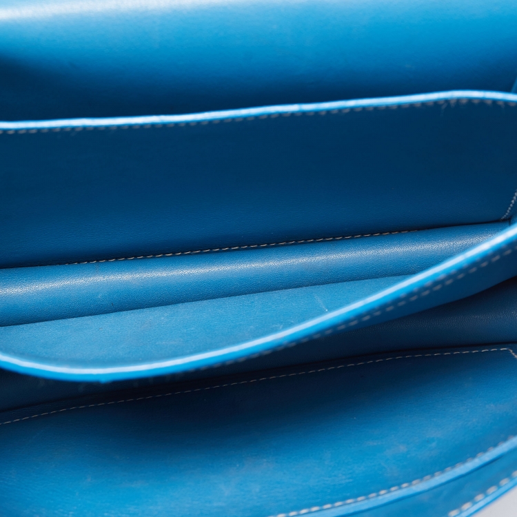 Pre Owned Goyard Blue Goyardine Coated Canvas 223 PM Shoulder Bag