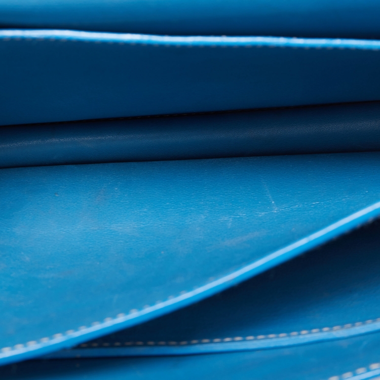 Pre Owned Goyard Blue Goyardine Coated Canvas 223 PM Shoulder Bag