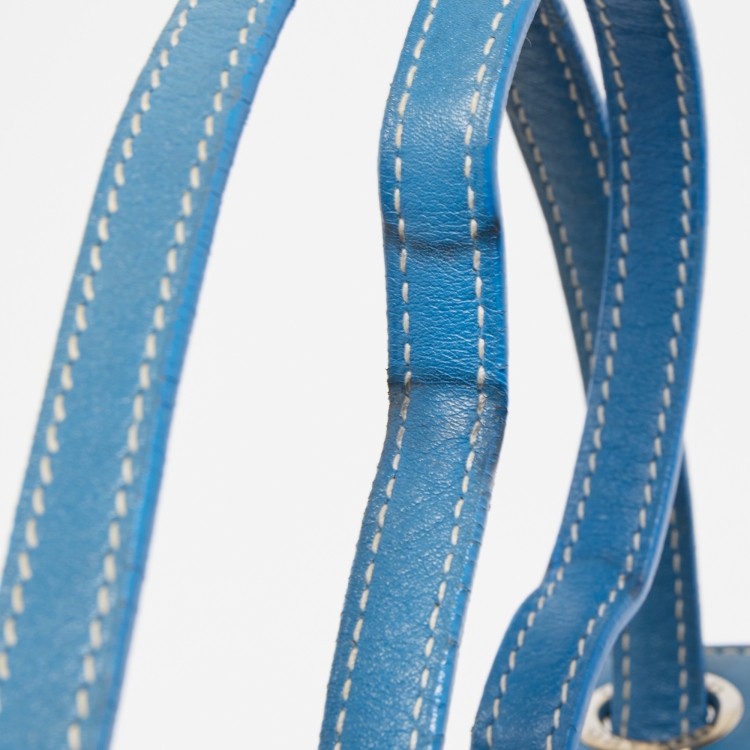 Pre Owned Goyard Blue Goyardine Coated Canvas 223 PM Shoulder Bag