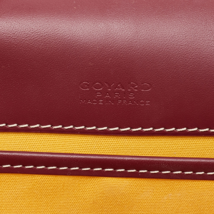 Pre Owned Goyard Burgundy Goyardine Coated Canvas Belvedere ll PM Shoulder Bag