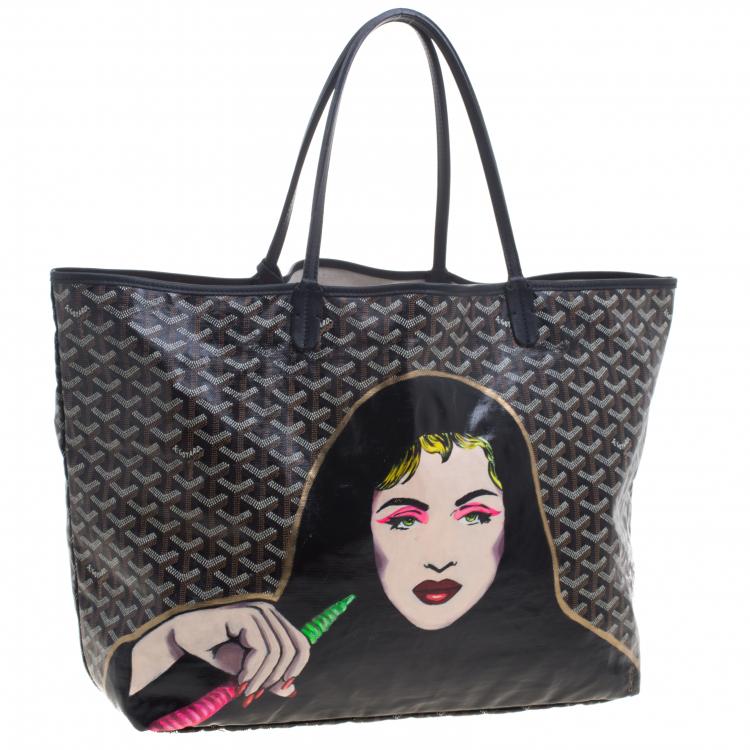 Pre Owned Goyard Brown Printed Coated Canvas St Louis Tote