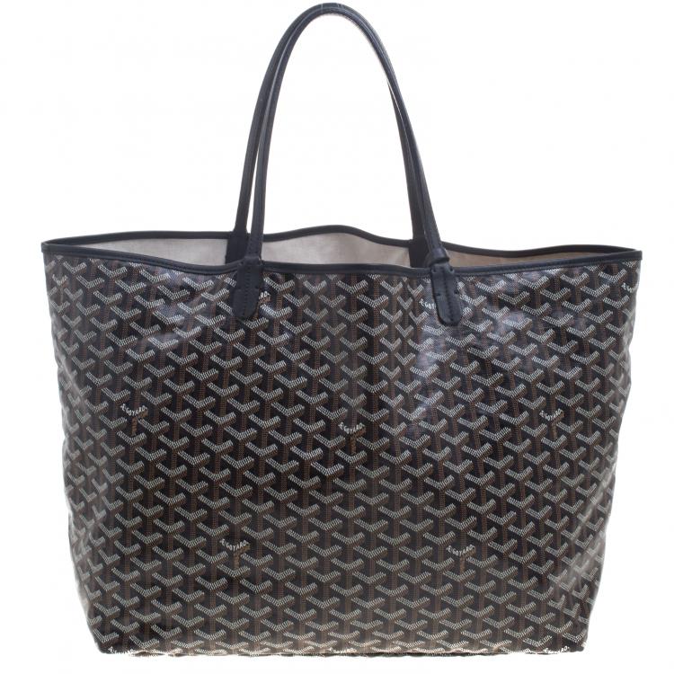 Pre Owned Goyard Brown Printed Coated Canvas St Louis Tote