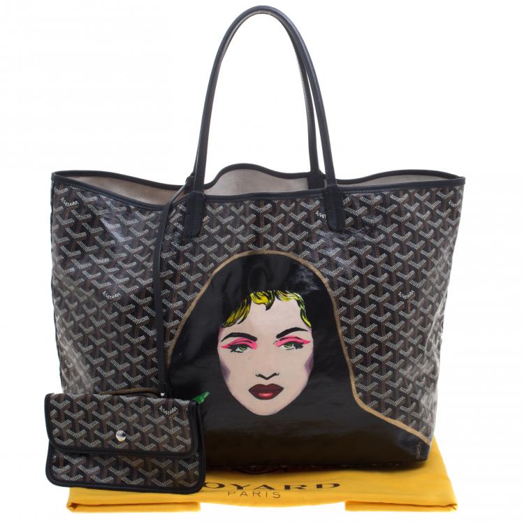 Pre Owned Goyard Brown Printed Coated Canvas St Louis Tote