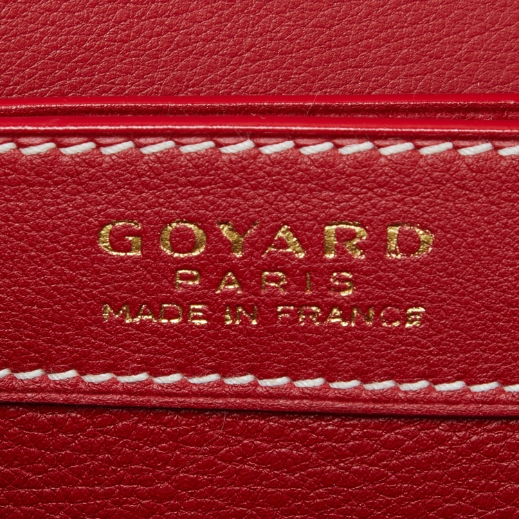 Pre Owned Goyard Red Goyardine Coated Canvas and Leather 223 PM Bag