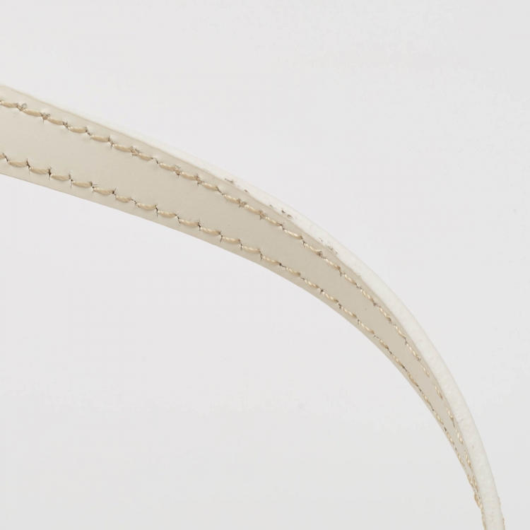 Pre Owned Goyard White Goyardine Coated Canvas Monte Carlo Bois Shoulder Bag