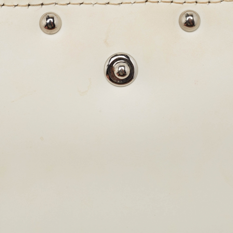 Pre Owned Goyard White Goyardine Coated Canvas Monte Carlo Bois Shoulder Bag