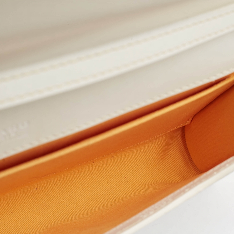 Pre Owned Goyard White Goyardine Coated Canvas Monte Carlo Bois Shoulder Bag