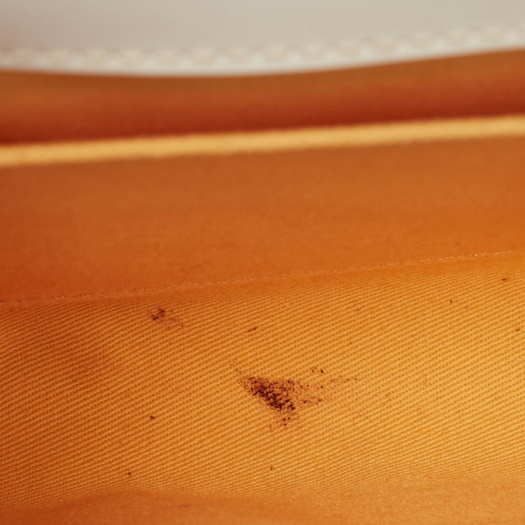 Pre Owned Goyard White Goyardine Coated Canvas Monte Carlo Bois Shoulder Bag