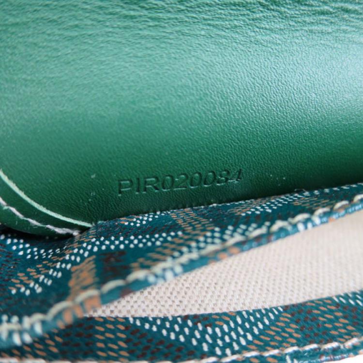 Pre Owned Goyard Coated Canvas Green Saint Louis Tote PM