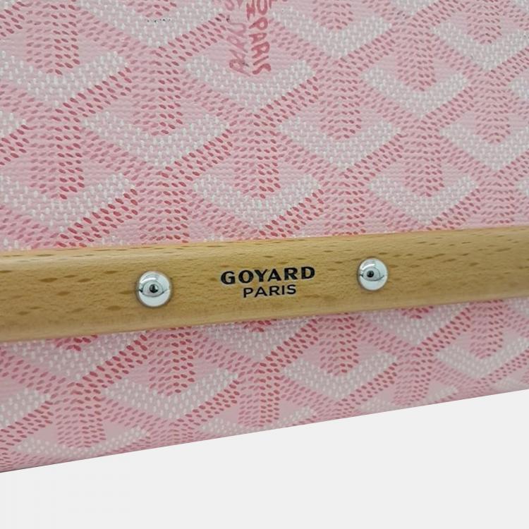 Pre Owned Goyard Pink Canvas PM Monte Carlo Clutch Bag