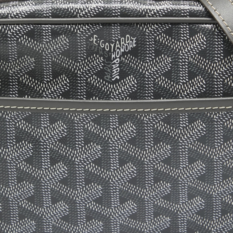 Pre Owned Goyard Grey Goyardine Coated Canvas Cap Vert Bag