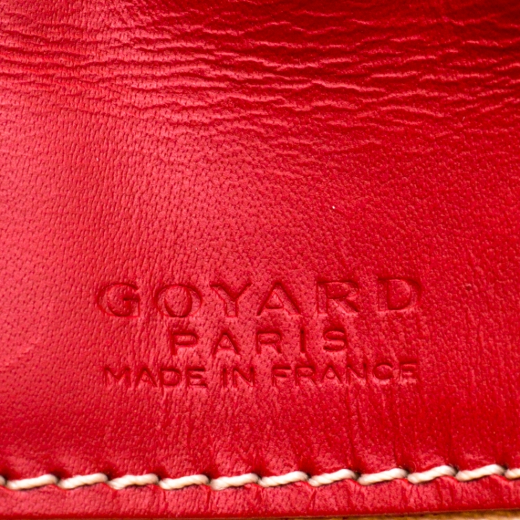 Pre Owned Goyard Red Coated Canvas and Leather Trim Diplomat Briefcase