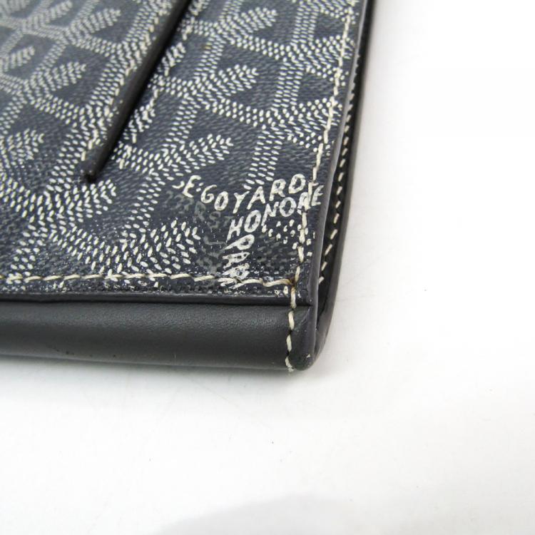 Pre Owned Goyard Gray Coated Canvas Document Case 