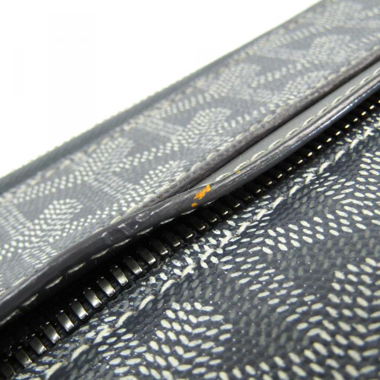 Pre Owned Goyard Gray Coated Canvas Document Case 
