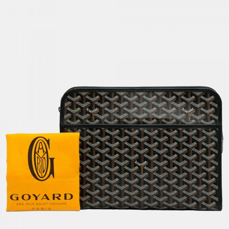Pre Owned   Goyard Black Goyardine Jouvence GM