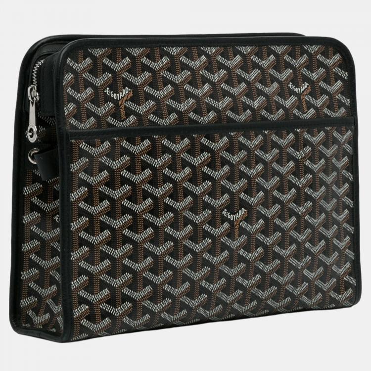Pre Owned   Goyard Black Goyardine Jouvence GM